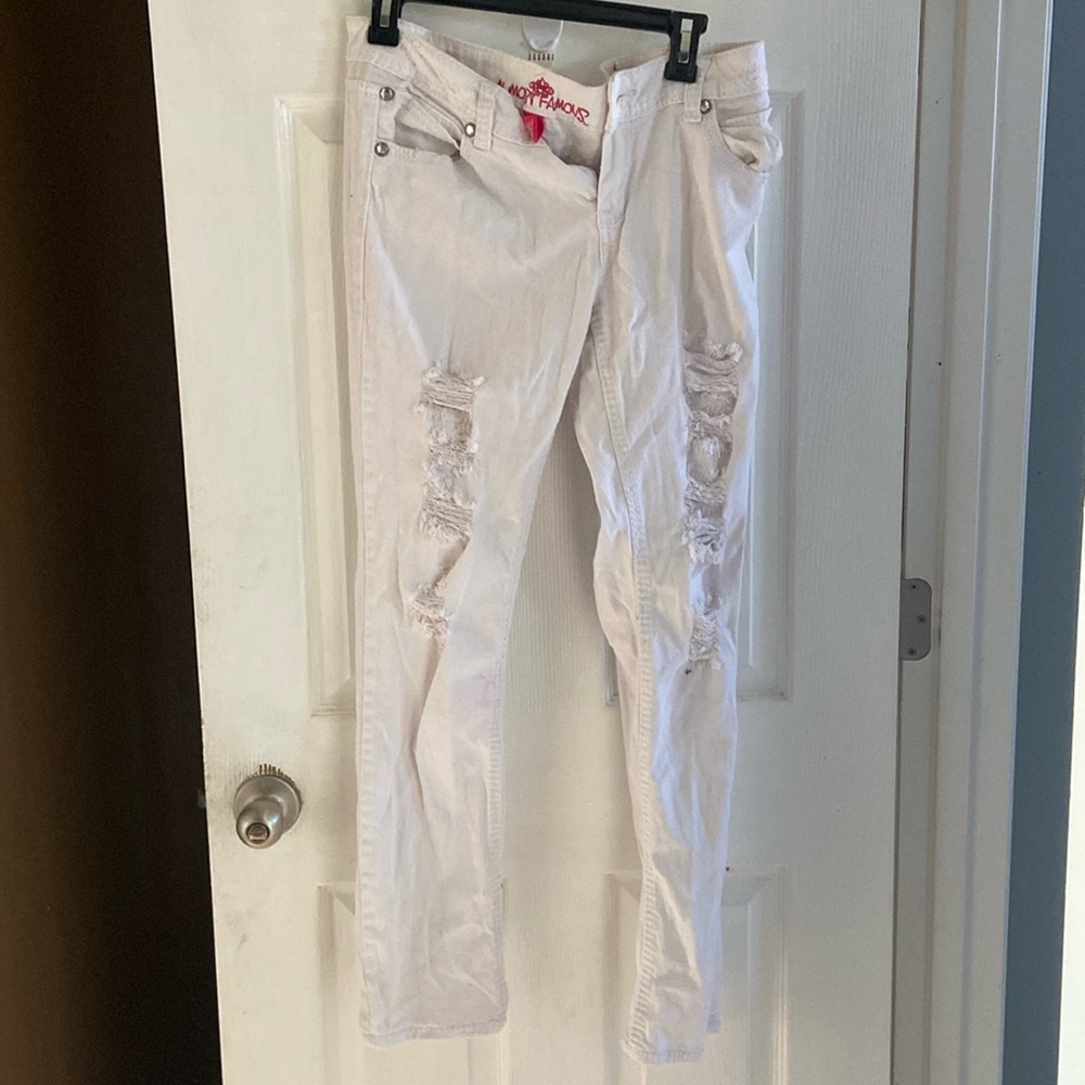 Almost famous size 13 white skinny jeans